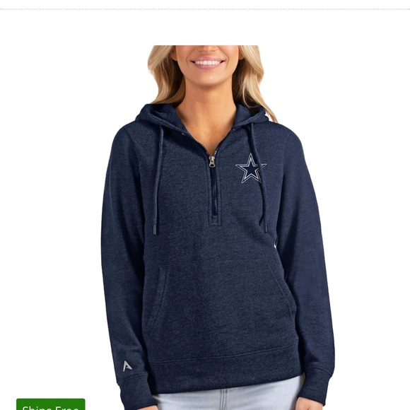 NWT Womens Cowboys Half Zip Pullover - Picture 2 of 9